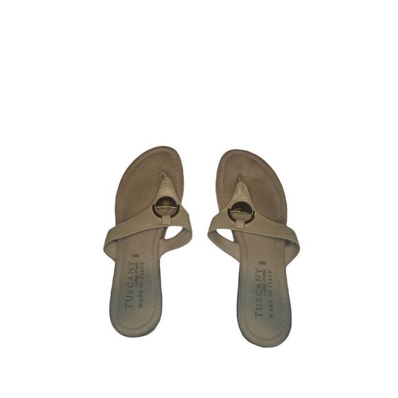 Tuscany Sandals Women Sz 9 M Easy Street Made In Italy Leather Everyday - Picture 5 of 6